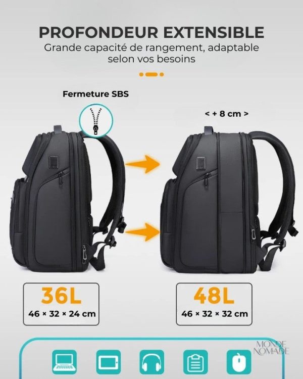 Sac à dos léger pour ordinateur portable