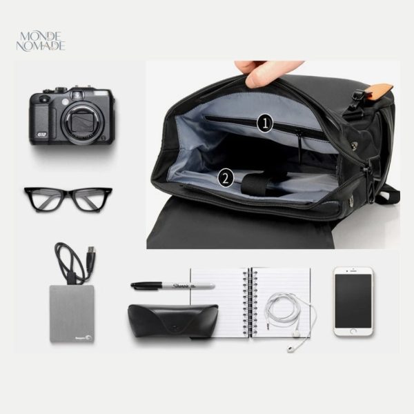 Sac à dos cabine fonctionnel pour les voyages en avion
