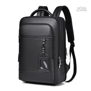 Sac à dos homme en simili cuir pour voyages