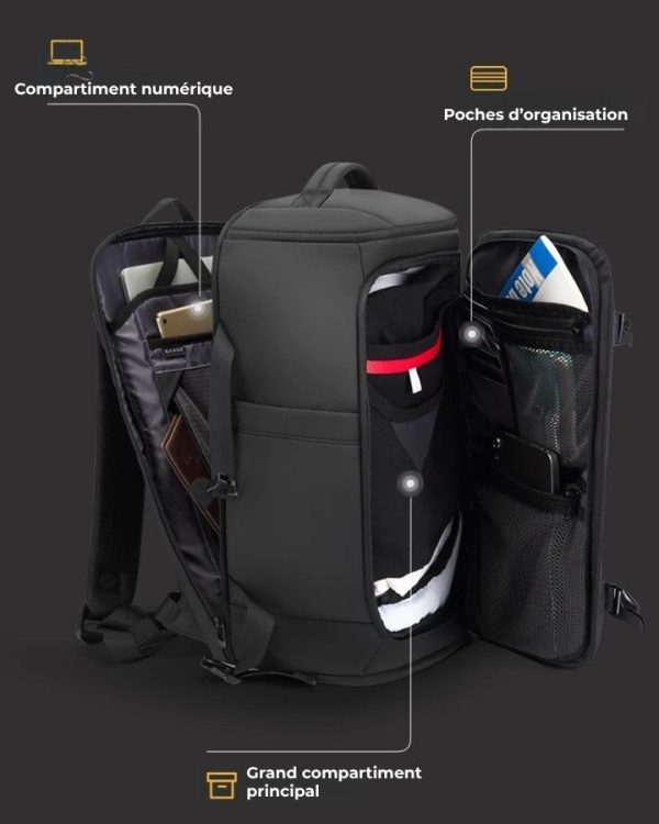 Sac à dos de 45L, conçu pour le confort et la durabilité