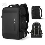Sac à Dos Noir Compact pour Voyage