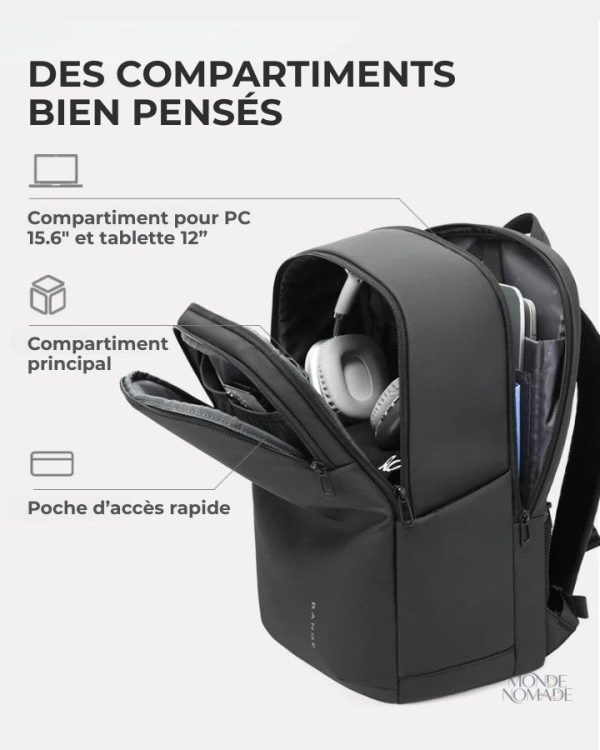 Sac à dos de voyage léger pour ordinateurs portables