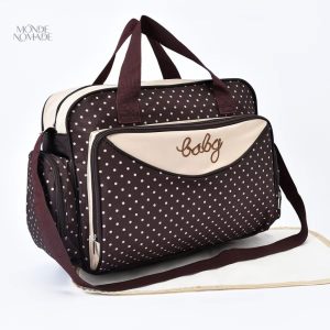 Sac de voyage à pois pratique pour les parents