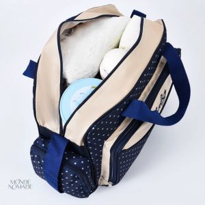 Sac à langer à pois coloré pour les sorties avec bébé