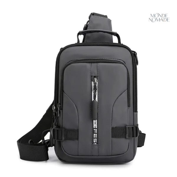 Sac bandoulière homme avec plusieurs poches fonctionnelles