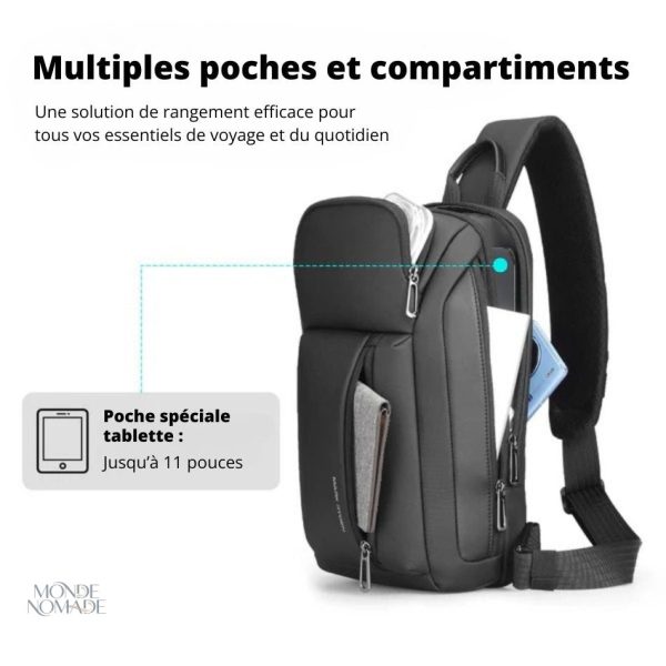 Sac à bandoulière compact pour ordinateur portable 10