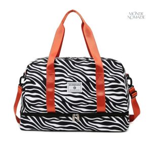 Sac de Voyage Zèbre, design unique et fonctionnel