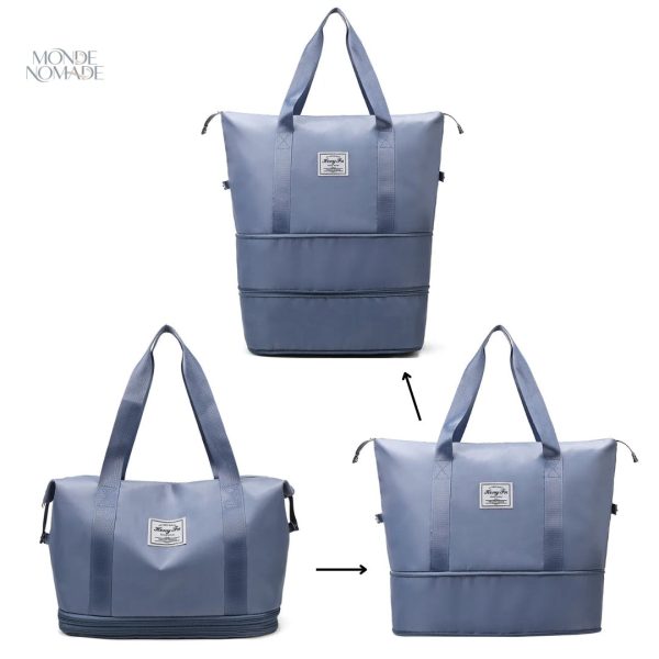 Sac de Voyage noir, extensible pour plus de capacité