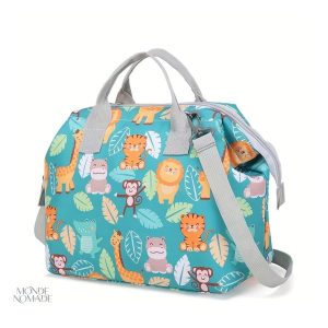 Sac à langer motifs animaux avec bandoulière