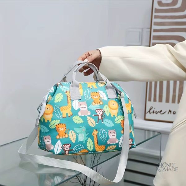 Sac de voyage pratique pour parents avec motifs d'animaux