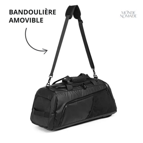 Sac de voyage convertible, design fonctionnel