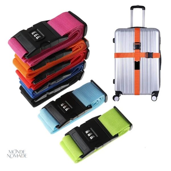 Sangle de valise avec code pour sécurité renforcée