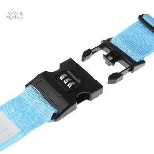 Sangle ajustable pour valise avec système de code