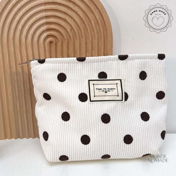 Trousse de toilette à pois élégante et pratique
