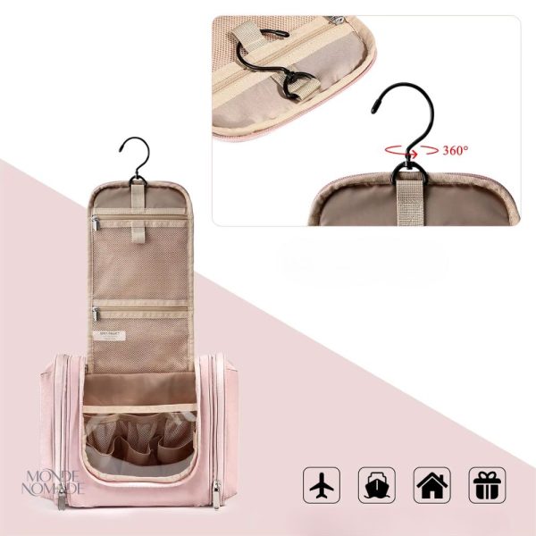 Accessoire de voyage pratique : trousse de toilette suspendue
