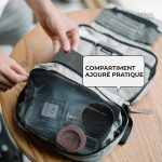 Trousse de toilette compacte avec crochet