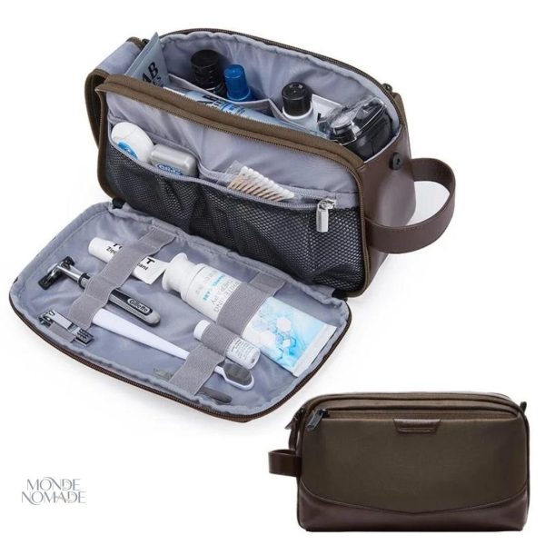 Trousse de toilette spacieuse et compartimentée