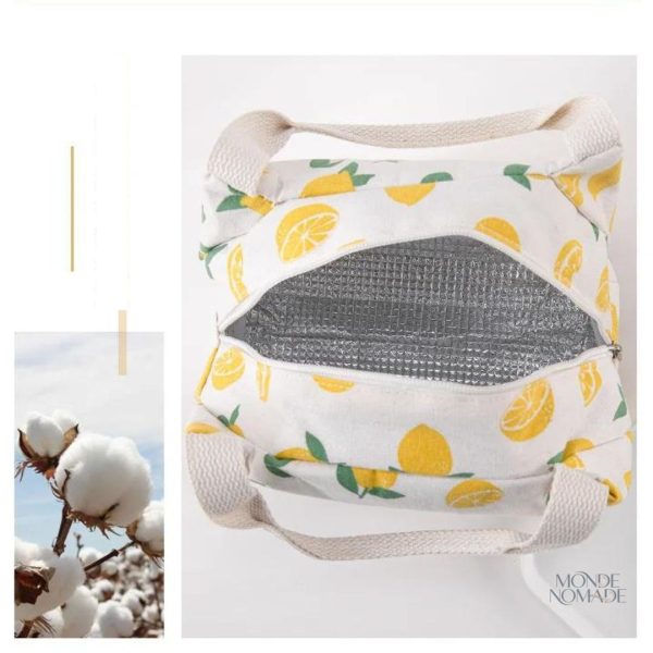 Trousse de toilette citron avec fermeture zippée élégante