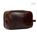 Trousse de toilette en cuir pour femme