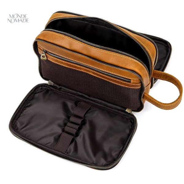 Trousse de voyage pratique en cuir