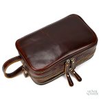 Trousse de toilette élégante en cuir