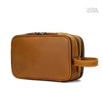 Trousse de toilette design en cuir
