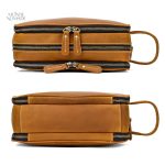 Trousse de toilette en cuir moderne