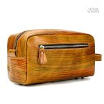 Trousse de toilette masculine en cuir premium
