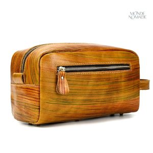 Trousse de toilette masculine en cuir premium