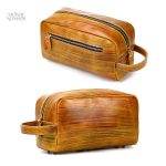 Trousse de toilette design en cuir pour hommes