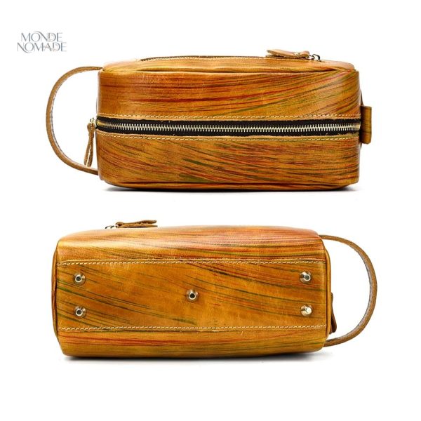 Trousse de voyage chic en cuir de luxe