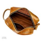 Trousse élégante en cuir pour toilettage masculin