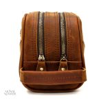 Trousse en cuir pour cosmétiques, style intemporel