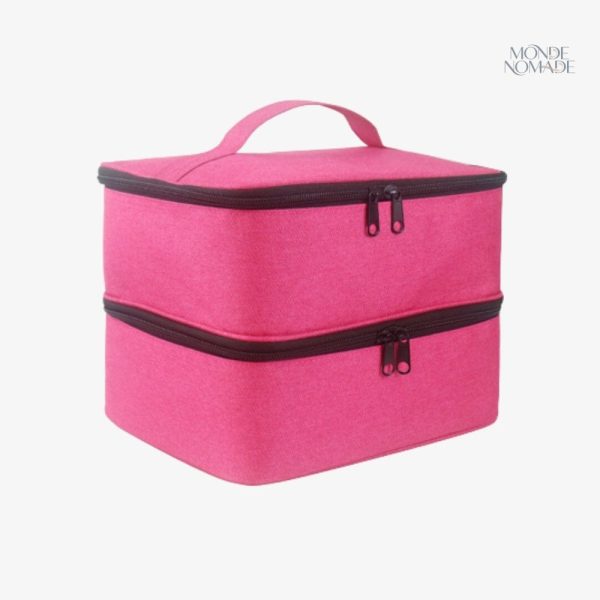 Trousse de toilette femme avec plusieurs sections