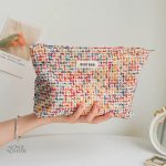 Trousse de toilette pour femme, couleur éclatante et design fait main