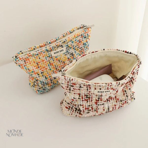 Trousse de voyage pour femme, motif vibrant et coloré