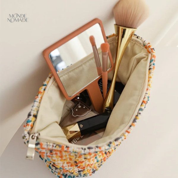 Trousse de toilette femme, faite main, look moderne