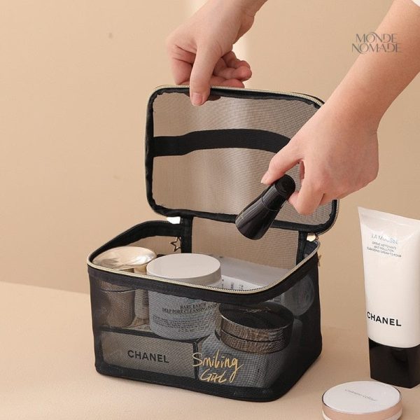 Trousse de toilette légère et transparente pour voyage et quotidien