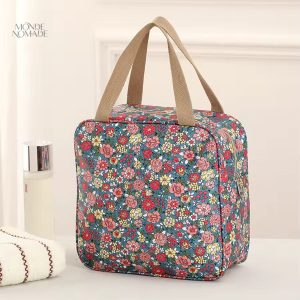 Vanity case floral pour accessoires de beauté