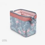 Accessoire de voyage bleu et rose pour soins personnels