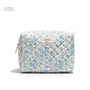 Trousse de toilette Fleurie Matelassée - Motif Floral