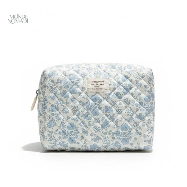 Trousse de toilette Fleurie Matelassée - Motif Floral
