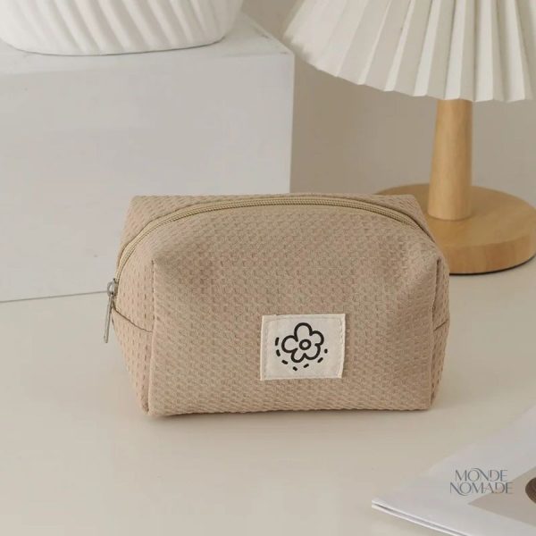 Trousse légère en coton pour cosmétiques