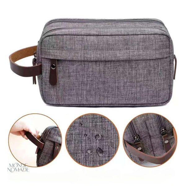 Trousse de toilette homme compacte à deux compartiments