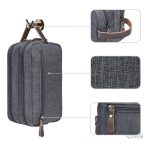 Trousse de toilette homme fonctionnelle, deux espaces de rangement