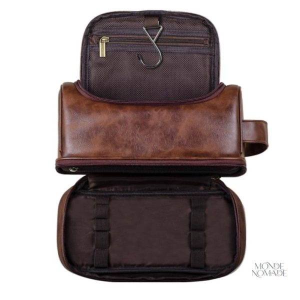 Accessoire de voyage cuir homme à suspendre
