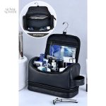 Pratique trousse en cuir pour soins hommes