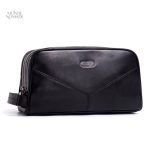 Trousse de toilette en cuir personnalisée pour homme