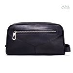 Accessoire de voyage en cuir pour soins d'hygiène masculine