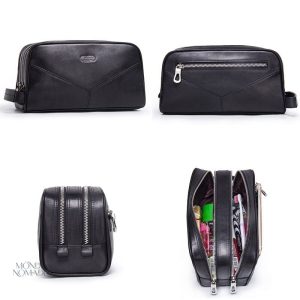 Trousse de voyage personnalisée en cuir pour homme